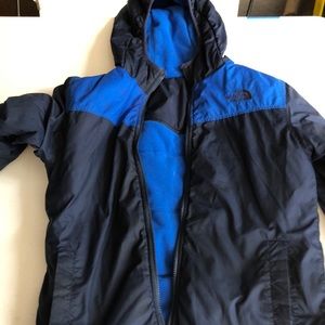 Medium Blue Reversible Northface Coat